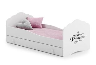 Voodi ADRK Furniture Casimo Princess Black, valge цена и информация | Детские кровати | hansapost.ee