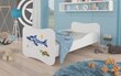 Voodi ADRK Furniture Gonzalo Sea Animals, 160x80 cm, valge hind ja info | Lastevoodid | hansapost.ee