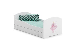 Кровать ADRK Furniture Pepe Ballerina, 140x70 см, белого цвета цена и информация | Детские кровати | hansapost.ee