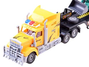 Veoauto koos puldi ja traktoriga, kollane цена и информация | Игрушки для мальчиков | hansapost.ee