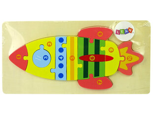 Puidust pusle koos numbritega Rakett hind ja info | Beebide mänguasjad | hansapost.ee