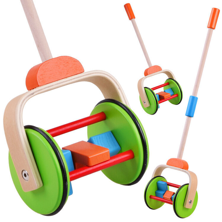 Puidust lükatav mänguasi koos käepidemega цена и информация | Beebide mänguasjad | hansapost.ee