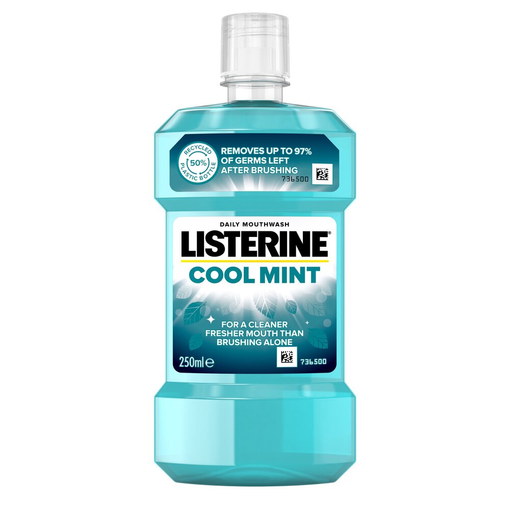 Suuvesi Listerine Coolmint 250 ml hind ja info | Hambaharjad, hampapastad ja suuloputusvedelikud | hansapost.ee