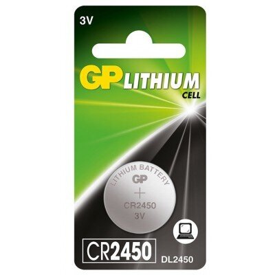 GP Lithium patarei CR2450 цена и информация | Patareid | hansapost.ee