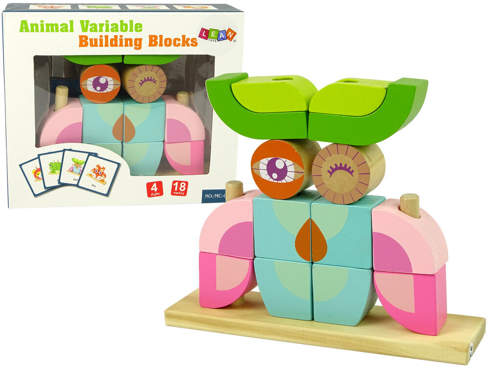 Puidust klotside komplekt 3D Öökull цена и информация | Beebide mänguasjad | hansapost.ee