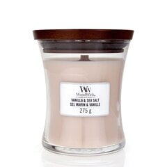 WoodWick ароматическая свеча Vanilla & Sea Salt, 275 г. цена и информация | Свечи, подсвечники | hansapost.ee