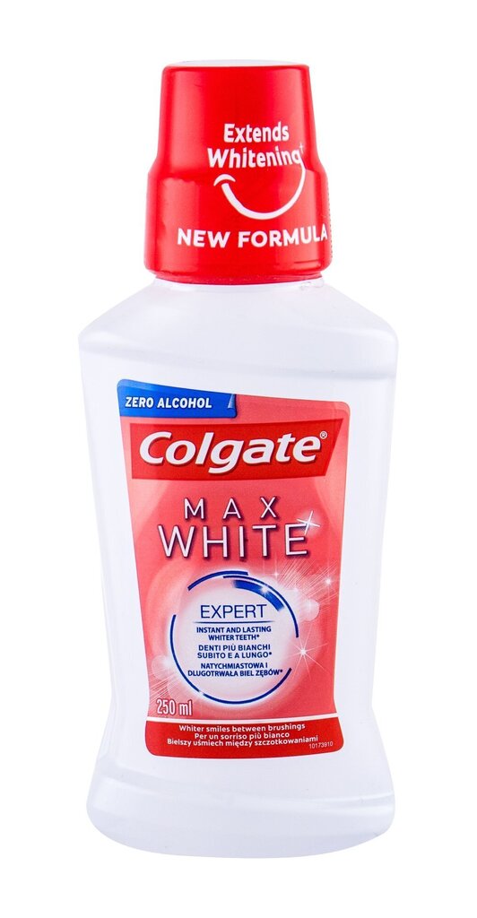 Suuloputusvesi Colgate Max White Expert Whitening 250 ml цена и информация | Hambaharjad, hampapastad ja suuloputusvedelikud | hansapost.ee