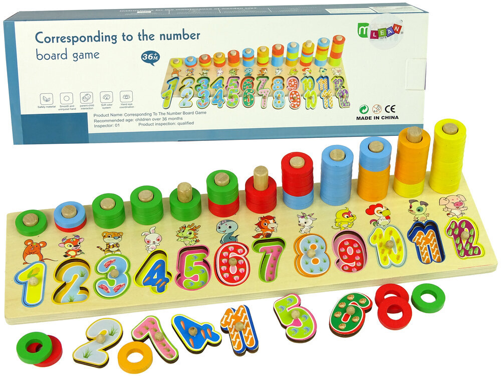 Arendav pusle-sorteerija Numbrid цена и информация | Arendavad laste mänguasjad | hansapost.ee