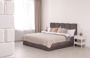 Континентальная кровать Italia, 200х200 см, фиолетовый цвет цена и информация | Кровати | hansapost.ee