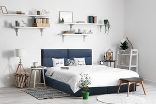 Континентальная кровать Milano, 200x200 см, синий цвет цена и информация | Кровати | hansapost.ee