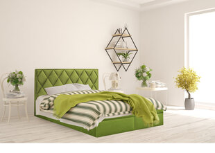 Континентальная кровать Piazzo, 160x200 см, зеленый цвет цена и информация | Кровати | hansapost.ee