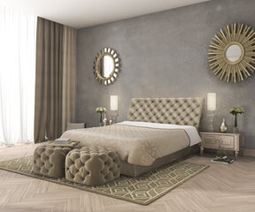 Континентальная кровать Monaco, 200x200 см, коричневый цвет цена и информация | Кровати | hansapost.ee