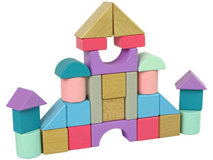 Набор деревянных кубиков для девочек Lean Toys Castle, 28 шт. цена и информация | Игрушки для девочек | hansapost.ee