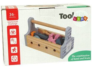 Tööriistakomplekt poistele Lean Toys, puidust цена и информация | Игрушки для мальчиков | hansapost.ee