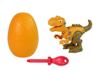 Набор динозавров с отверткой для мальчиков Lean Toys, желтый цена и информация | Игрушки для мальчиков | hansapost.ee