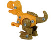 Kruvikeerajaga dinosauruste komplekt poistele Lean Toys, kollane цена и информация | Mänguasjad poistele | hansapost.ee