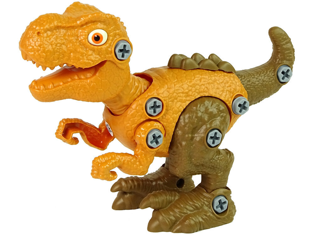 Kruvikeerajaga dinosauruste komplekt poistele Lean Toys, kollane hind ja info | Mänguasjad poistele | hansapost.ee