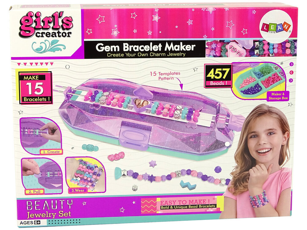 Käevõru tegemise komplekt tüdrukutele Lean Toys hind ja info | Mänguasjad tüdrukutele | hansapost.ee