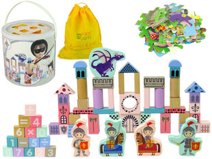 Puitklotside komplekt tüdrukutele Lean Toys Loss, 66 osa. цена и информация | Игрушки для девочек | hansapost.ee