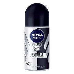 Антипреспирант Nivea Men Invisible For Black & White Original для мужчин, 50 мл цена и информация | Дезодоранты | hansapost.ee