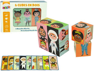 Соберите цветные деревянные пазлы Assemble Characters, 6 д. цена и информация | Игрушки для малышей | hansapost.ee