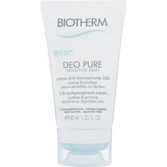Крем-дезодорант для чувствительной кожи Biotherm Deo Pure Sensitive Cream, 40 мл цена и информация | Дезодоранты | hansapost.ee