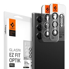 Spigen Optik kaamerakaitse Galaxy S22 Ultra Black цена и информация | Защитные пленки для телефонов | hansapost.ee