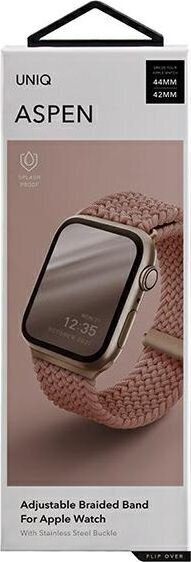 Uniq Aspen, Apple Watch 44/42/45mm UNIQ580GRAPNK hind ja info | Nutikellade aksessuaarid ja tarvikud | hansapost.ee