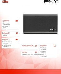 PNY PSD1CS1050S-480-RB цена и информация | Жёсткие диски (SSD, HDD) | hansapost.ee
