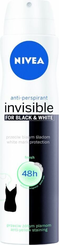 Pihustatav deodorant Nivea Invisible B&W, 150 ml цена и информация | Deodorandid | hansapost.ee