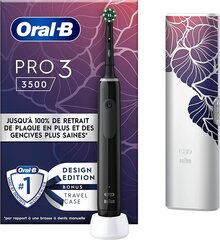 Oral-B Pro 3 3500 Design Edition, Black hind ja info | Elektrilised hambaharjad | hansapost.ee