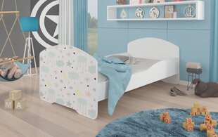 Voodi ADRK Furniture Pepe Galaxy, 160x80 cm, valge цена и информация | Детские кровати | hansapost.ee