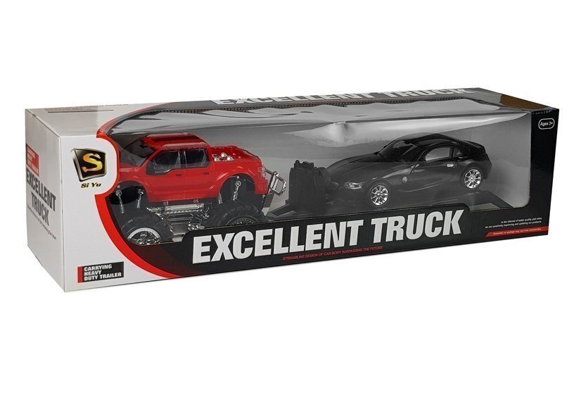 Autode komplekt Monster Truck, punane цена и информация | Mänguasjad poistele | hansapost.ee