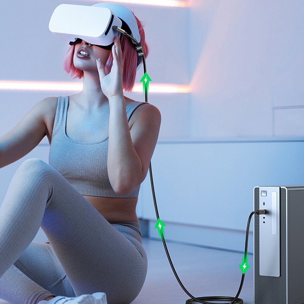 Ugreen US551, USB Type C - USB Type C for charging 60W / data transmission with VR goggles support (e.g. Oculus Quest 2) 5m black цена и информация | Mobiiltelefonide kaablid | hansapost.ee