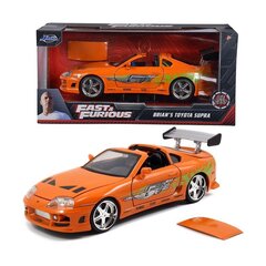 Автомобиль Форсаж Toyota Supra 1:24 Брайана цена и информация | Игрушки для мальчиков | hansapost.ee