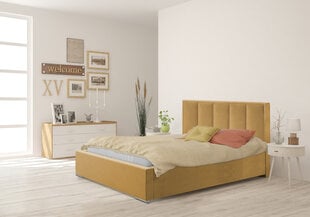 Кровать Genua, 200x200 см, желтый цвет цена и информация | Кровати | hansapost.ee