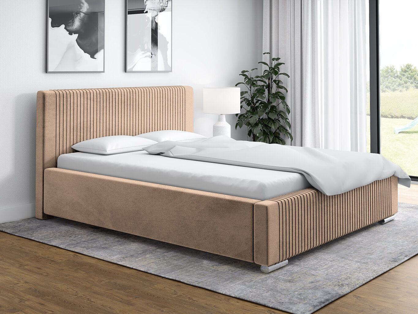 Voodi Lila 200x200 cm, pruun hind ja info | Voodid | hansapost.ee