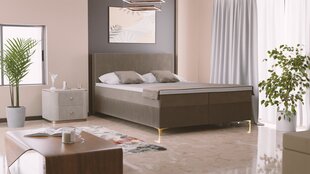 Континентальная кровать Savani, 200x200 см, коричневый цвет цена и информация | Кровати | hansapost.ee