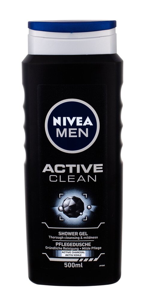 Dušigeel-šampoon Nivea Men Active Clean Shower Gel meestele 500 ml цена и информация | Dušigeelid, õlid | hansapost.ee