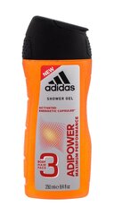 Dušigeel Adidas AdiPower 3in1 250 ml hind ja info | Dušigeelid, õlid | hansapost.ee