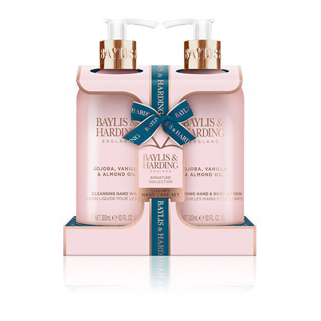 Komplekt Baylis & Harding Jojoba, Vanilla & Almond Oil: käteseep, 300 ml + käte- ja ihupiim, 300 ml hind ja info | Kehakreemid, kehaõlid ja losjoonid | hansapost.ee