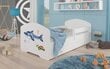 Voodi ADRK Furniture Pepe Barrier Sea Animals, 140x70 cm, valge цена и информация | Lastevoodid | hansapost.ee