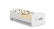 Voodi ADRK Furniture Pepe Barrier Plane with a Banner, 160x80 cm, valge цена и информация | Lastevoodid | hansapost.ee