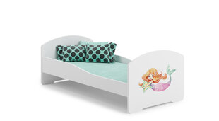 Voodi ADRK Furniture Pepe Mermaid with a Star, 160x80 cm, valge hind ja info | Lastevoodid | hansapost.ee