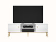 TV-laud ML Meble Goldin 06, valge/kuldne hind ja info | Televiisori alused | hansapost.ee