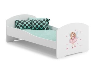 Кровать ADRK Furniture Pepe Girl with Wings, 140х70 см, белая цена и информация | Детские кровати | hansapost.ee