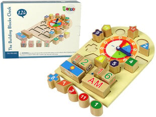 Развивающие деревянные часы-сортировщик цена и информация | Игрушки для малышей | hansapost.ee