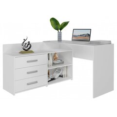 Письменный стол с комодом Dany, белый цена и информация | Компьютерные, письменные столы | hansapost.ee