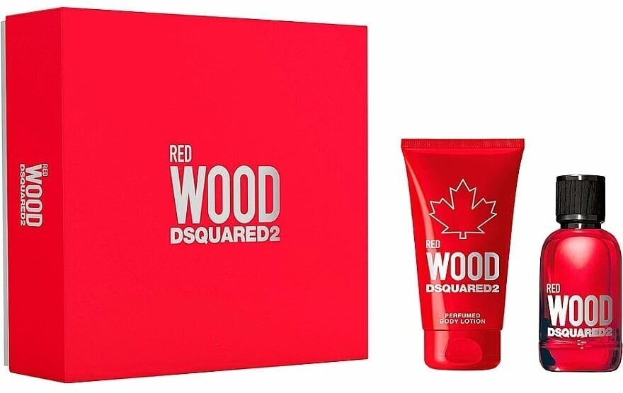 Komplekt naistele: Dsquared2 Red Wood EDT 100 ml + kehakreem 150 ml цена и информация | Parfüümid naistele | hansapost.ee