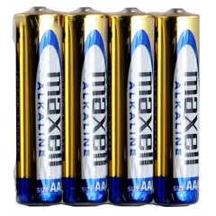 Patareid Maxell Alkaline, AAA (LR03), 4 tk. hind ja info | Patareid | hansapost.ee